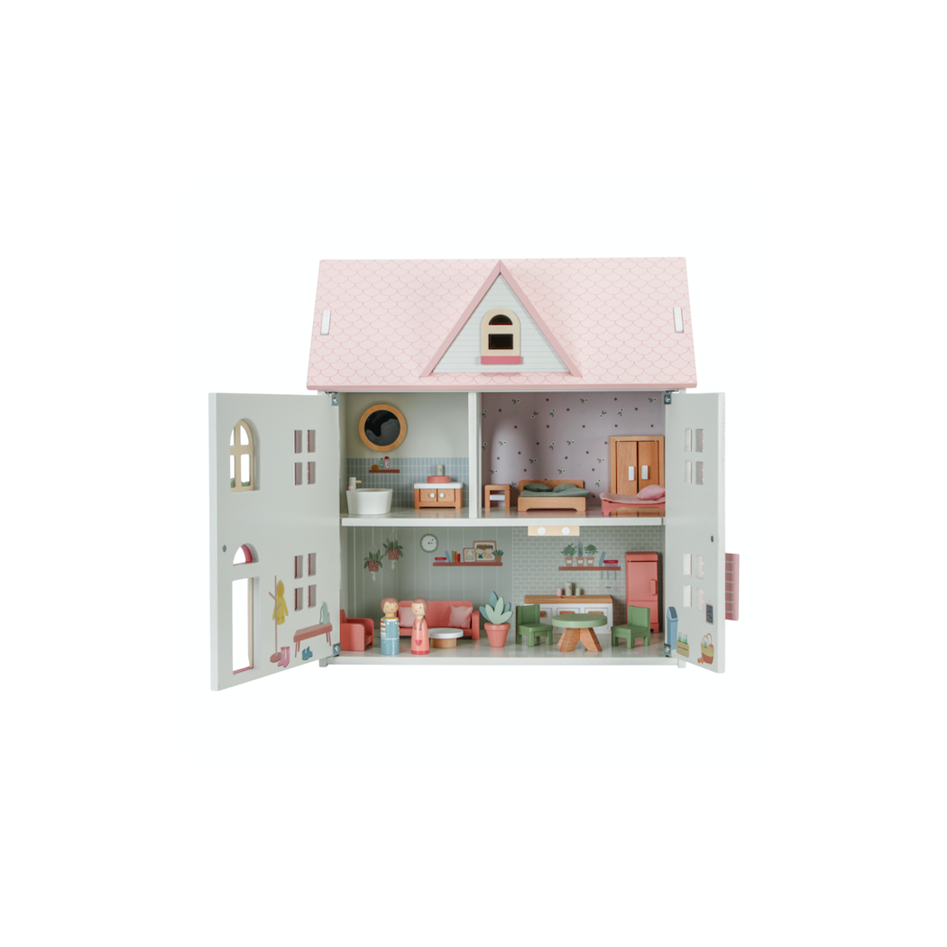 Duży Domek Dla Lalek FSC z Wyposażeniem - Little Dutch