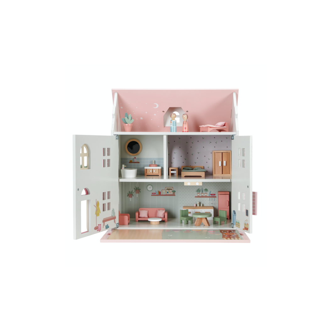 Duży Domek Dla Lalek FSC z Wyposażeniem - Little Dutch