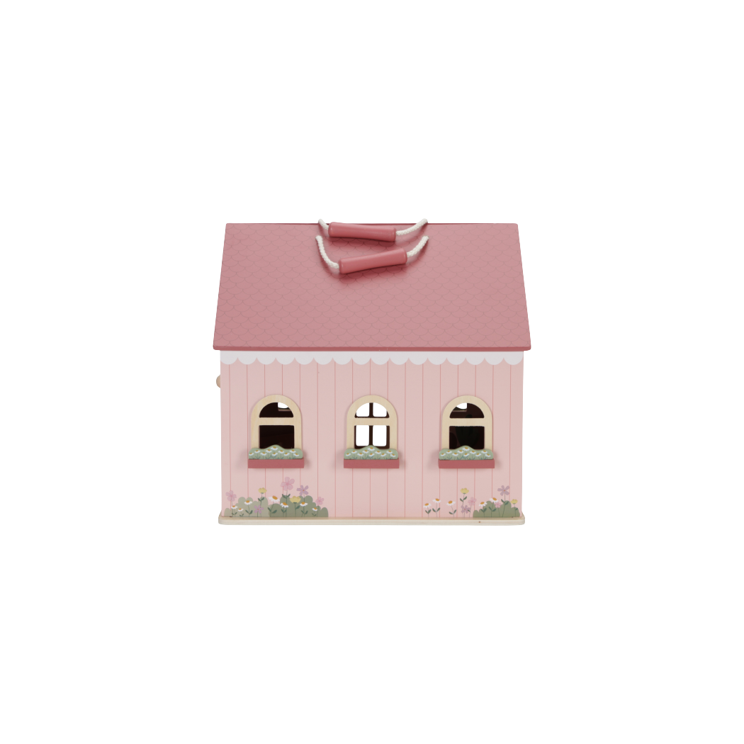 Przenośny Domek Dla Lalek z Wyposażeniem FSC - Little Dutch