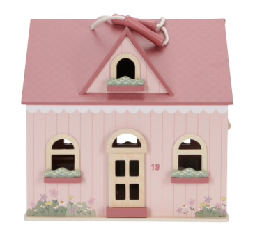 Przenośny Domek Dla Lalek z Wyposażeniem FSC - Little Dutch