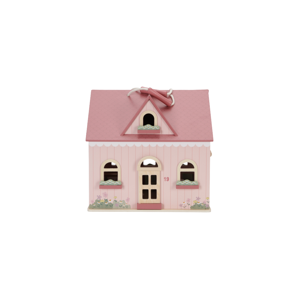 Przenośny Domek Dla Lalek z Wyposażeniem FSC - Little Dutch