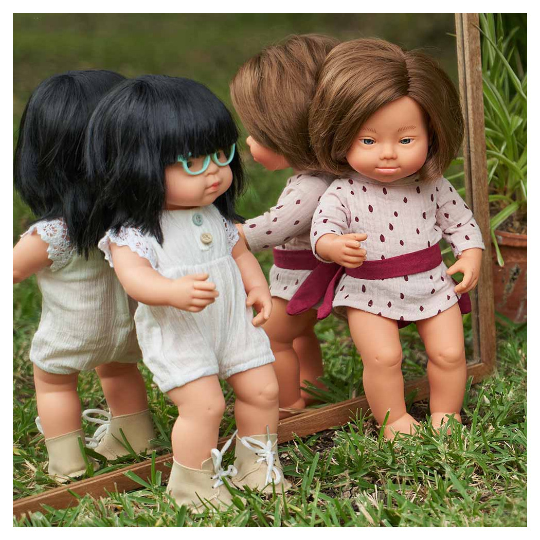 Turkusowe Okulary dla Lalki - Rozmiar 38 - Akcesoria Dla Lalek - Miniland - LILLITOY