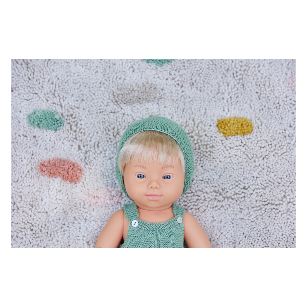 Dzianinowy Zestaw - Kombinezon i Czapka Beanie - Rozmiar 38 - Ubranko Dla Lalek - Miniland - LILLITOY