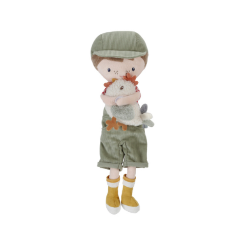 Farmer Jim z Kurczakiem - Lalka 35 cm - Little Dutch