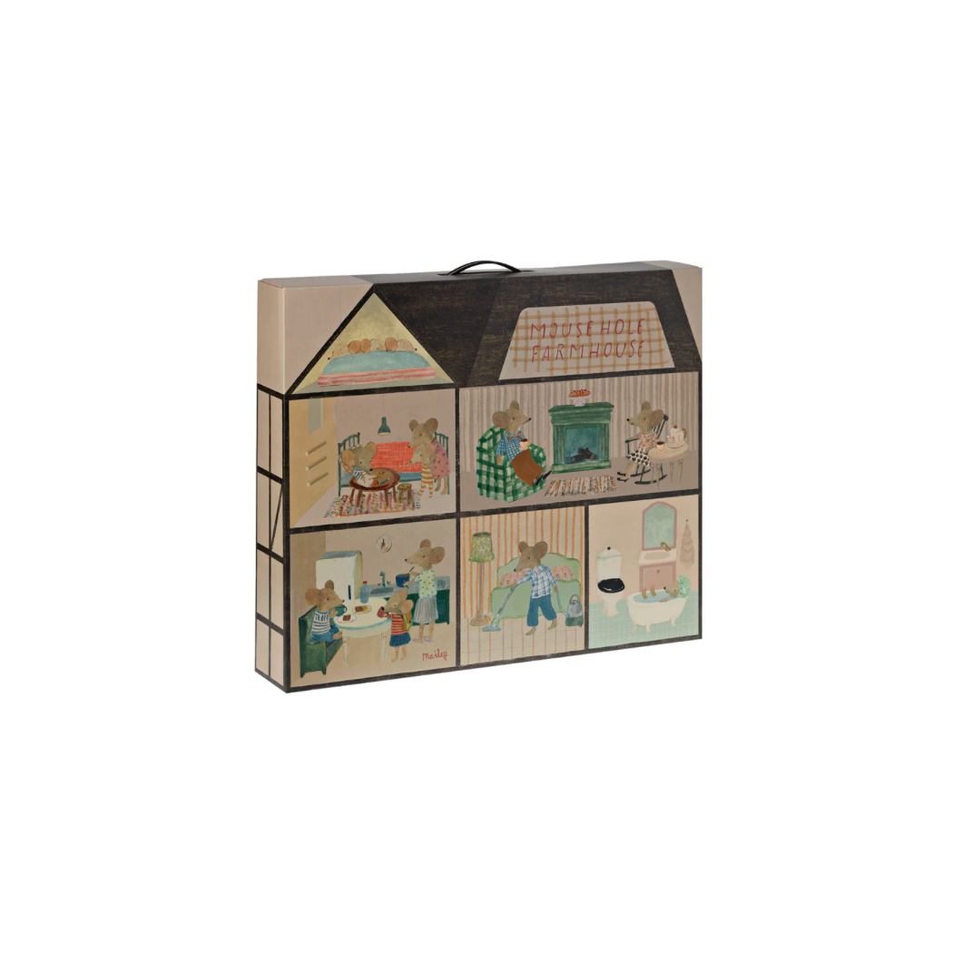 Wiejski Drewniany Domek Dla Myszek MAILEG - Mouse Hole Farmhouse