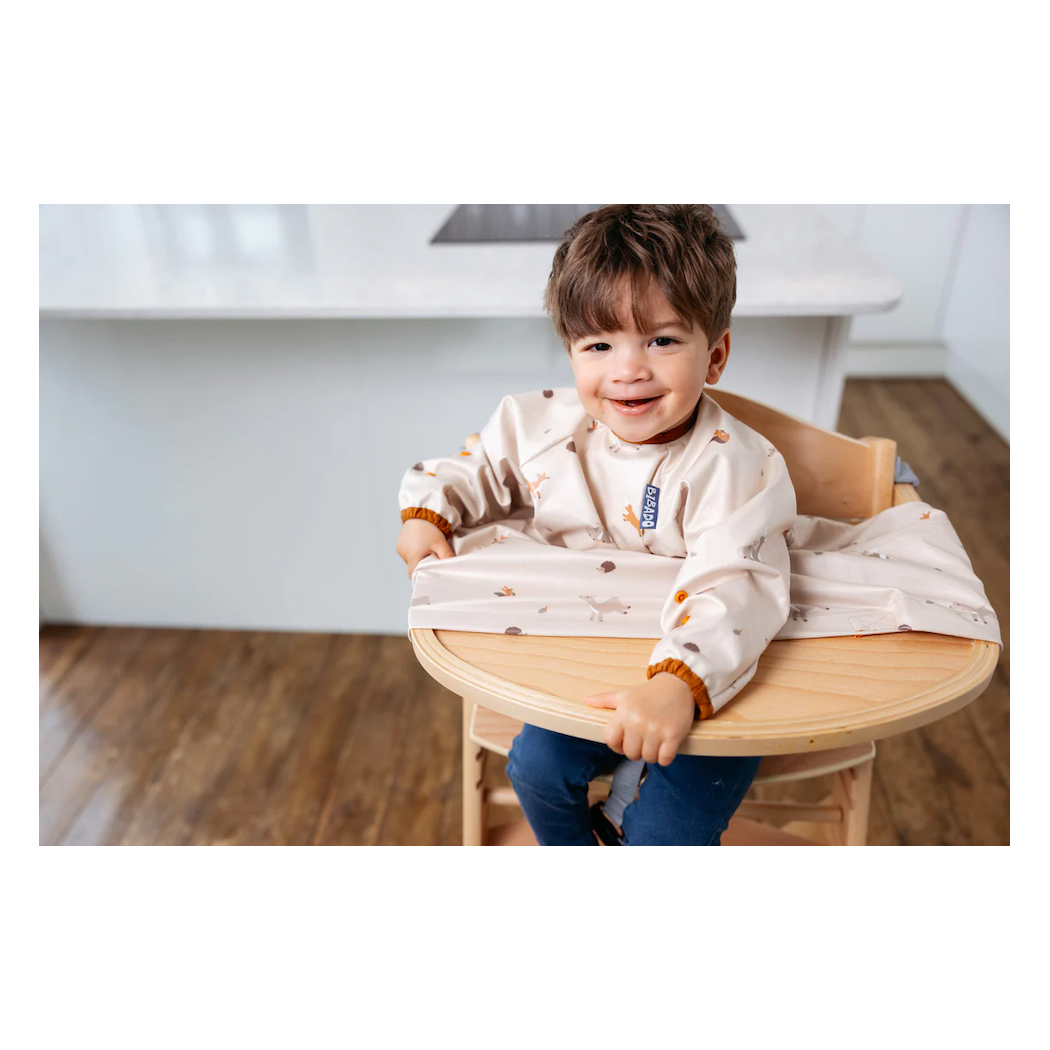Forest Friends - Wodoodporny Śliniak z długim rękawem BLW - BIBaDO
