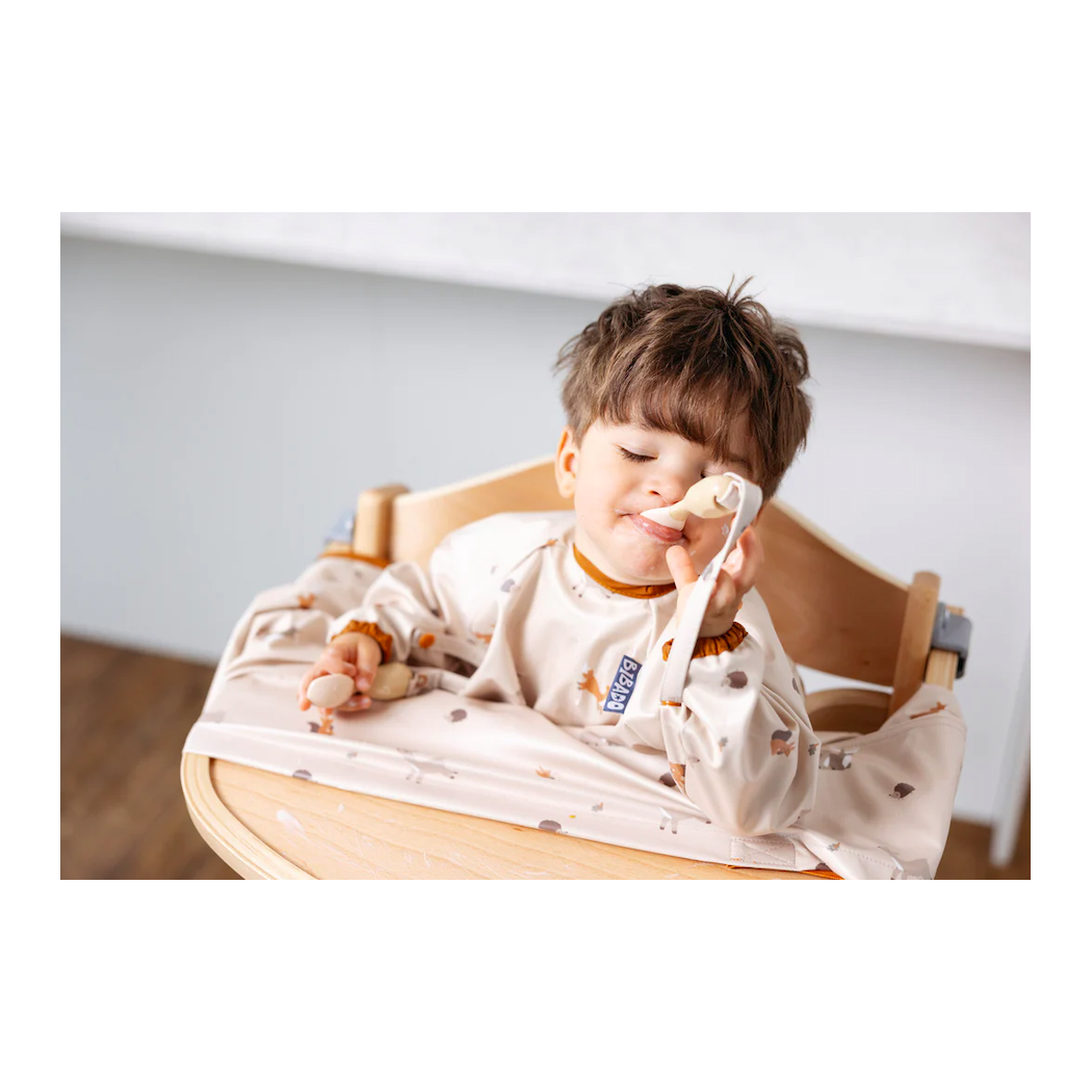 Forest Friends - Wodoodporny Śliniak z długim rękawem BLW - BIBaDO