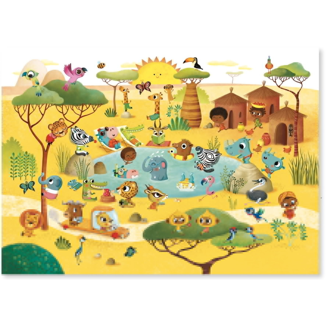 Sawanna Pustynia Biegun - Krainy - Zestaw Kalkomanii - Djeco