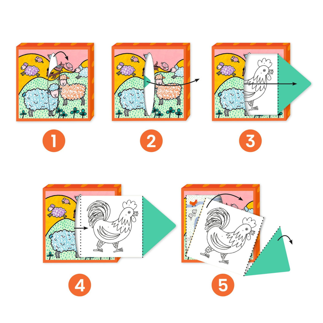 Farma - Kolorowanka z Grami - Djeco