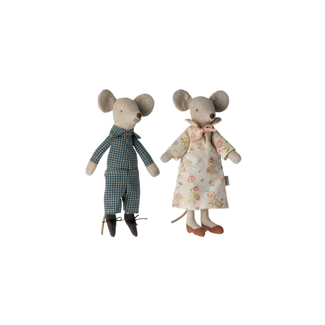 Babcia i Dziadek w Pudełku - Grandma & Grandpa Mice in Box- Maileg