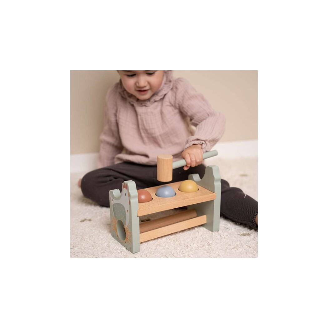 Little Farm - Drewniana Przebijanka Kurka - Mała Farma - Little Dutch - certyfikat FSC