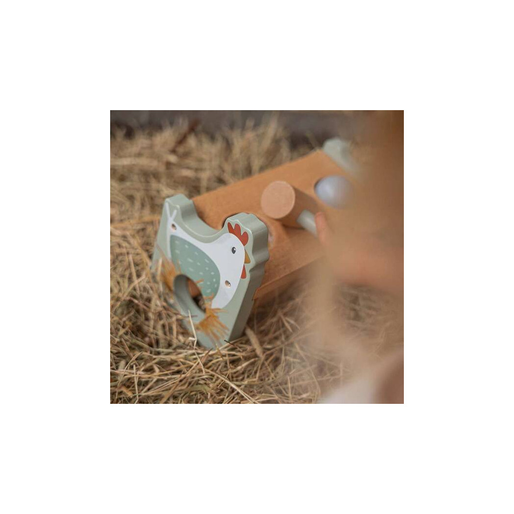 Little Farm - Drewniana Przebijanka Kurka - Mała Farma - Little Dutch - certyfikat FSC