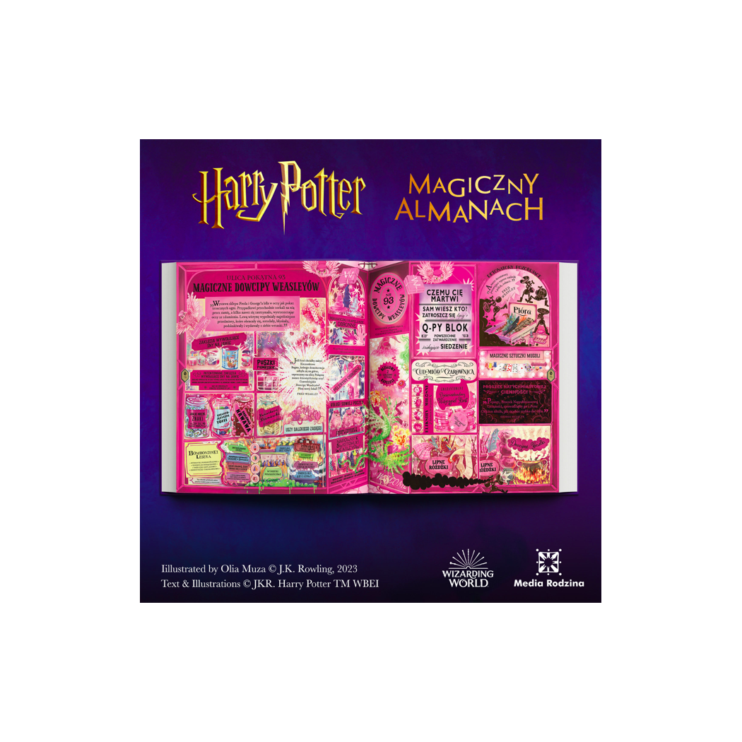 Harry Potter - Magiczny Almanach Kompendium Wiedzy o Świecie Magii - Wydanie Ilustrowane - Joanne K. Rowling - MEDIA RODZINA