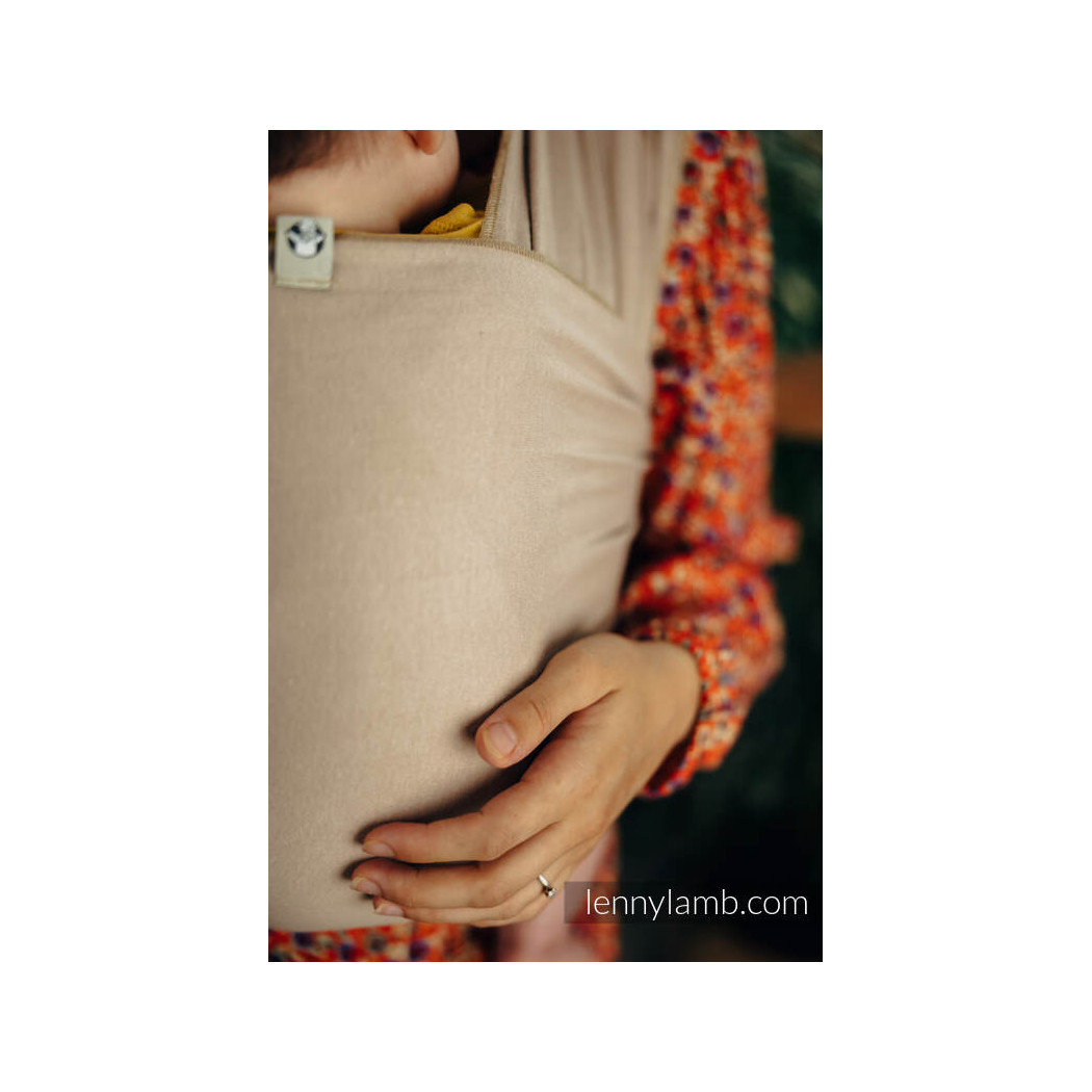 NUDE BEIGE - Chusta do noszenia dzieci, elastyczna - 100% Bawełna - Rozmiar Standardowy (5,0 metra) - LennyLamb