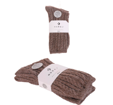 Brązowe - Grube Skarpety z Wełną 35-38 -  MORAJ