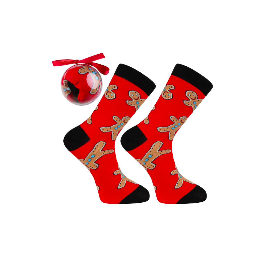 Pierniczki - Świąteczne Męskie Skarpetki 38-43 - BOMBKA - MORAJ
