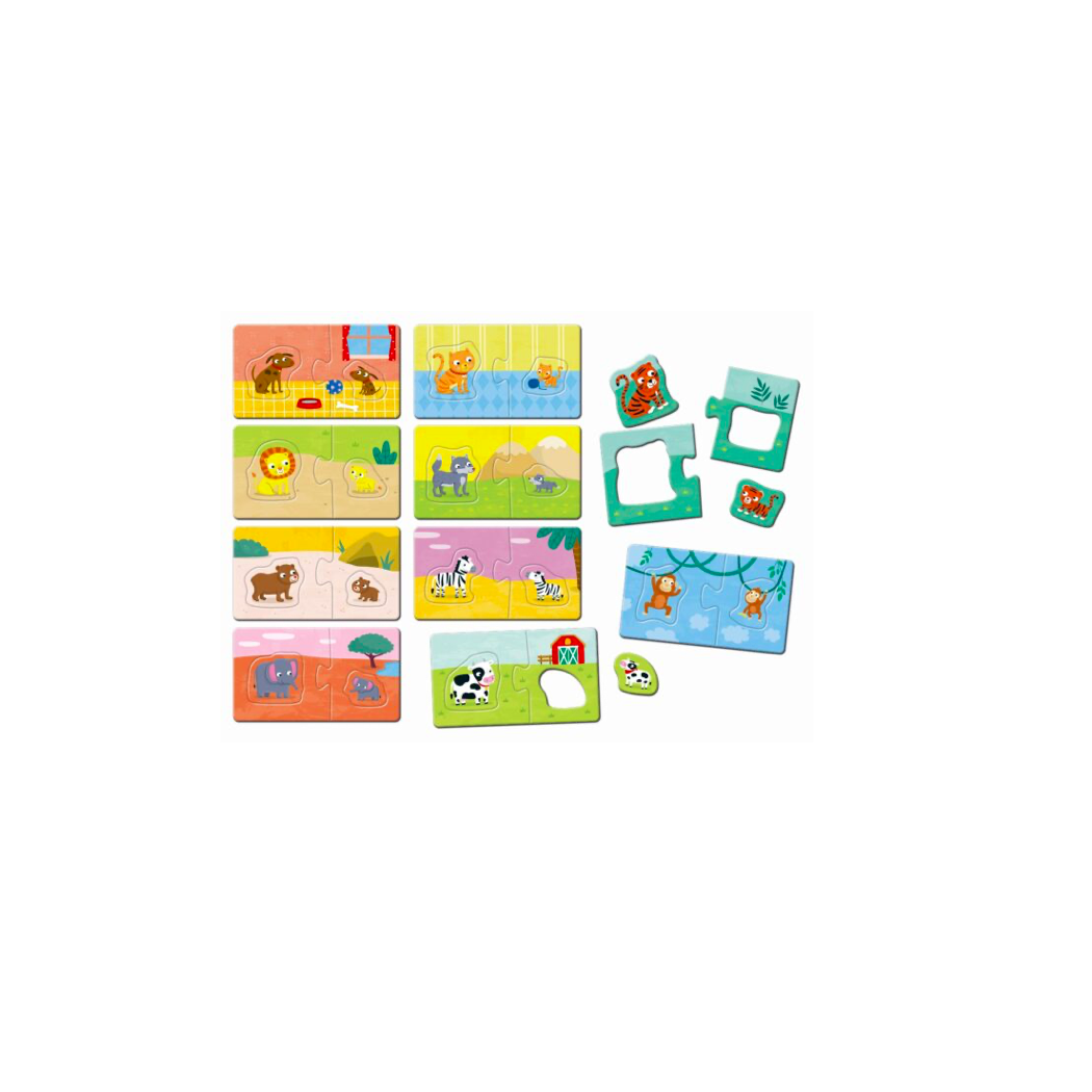 Dopasuj Małe Zwierzątko Do Jego Mamy - Układanka Montessori - Ludattica