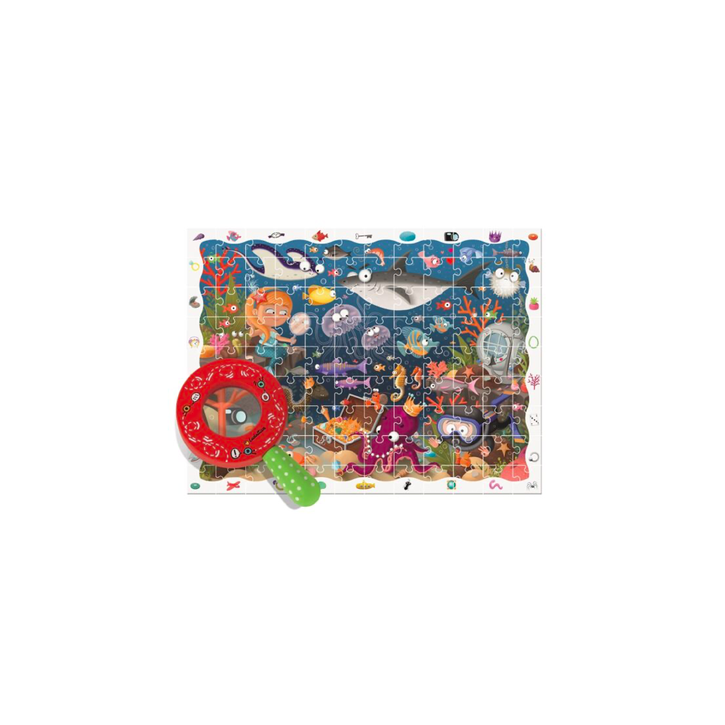 MORSKIE GŁĘBINY - Puzzle/Gra Detektywistyczna - Ludattica