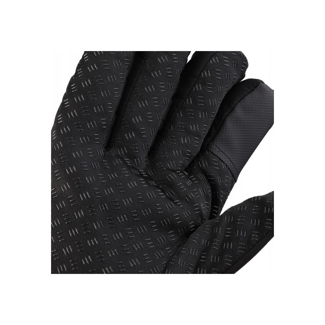 Czarne Ortalionowe - Rękawiczki Męskie - Pięciopalczaste - MORAJ