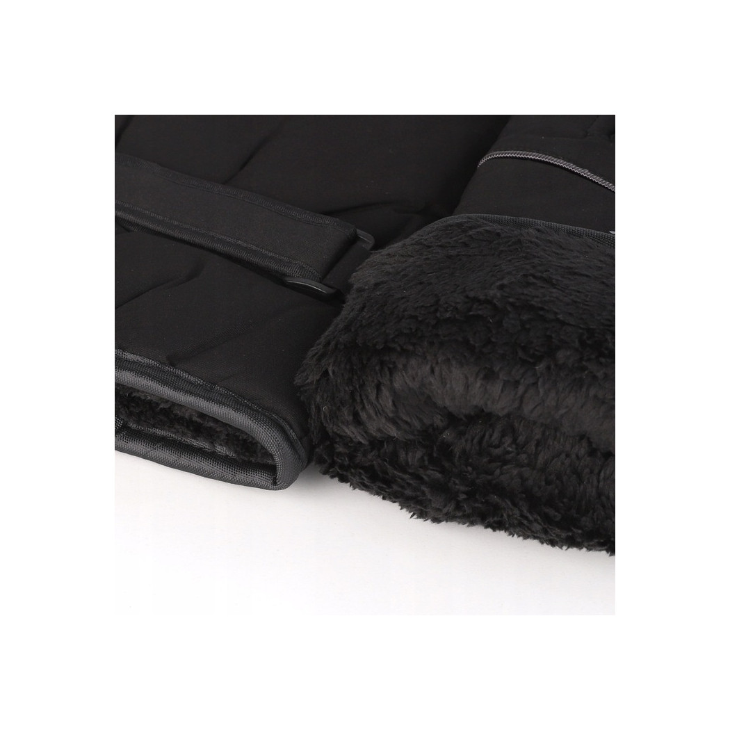 Czarne Ortalionowe - Rękawiczki Męskie - Pięciopalczaste - MORAJ