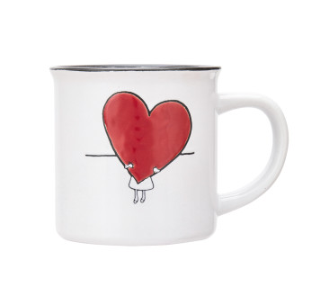 Heart - Kubek z Sercem - Porcelitowy z Wywiniętym Rantem 320 ml - Altom Design