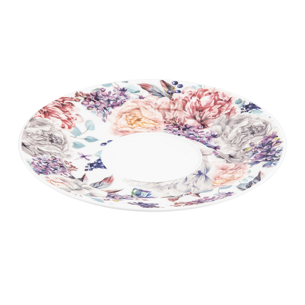 Liliowy Bez - Filiżanka 260 ml ze Spodkiem 15 cm - Altom Design