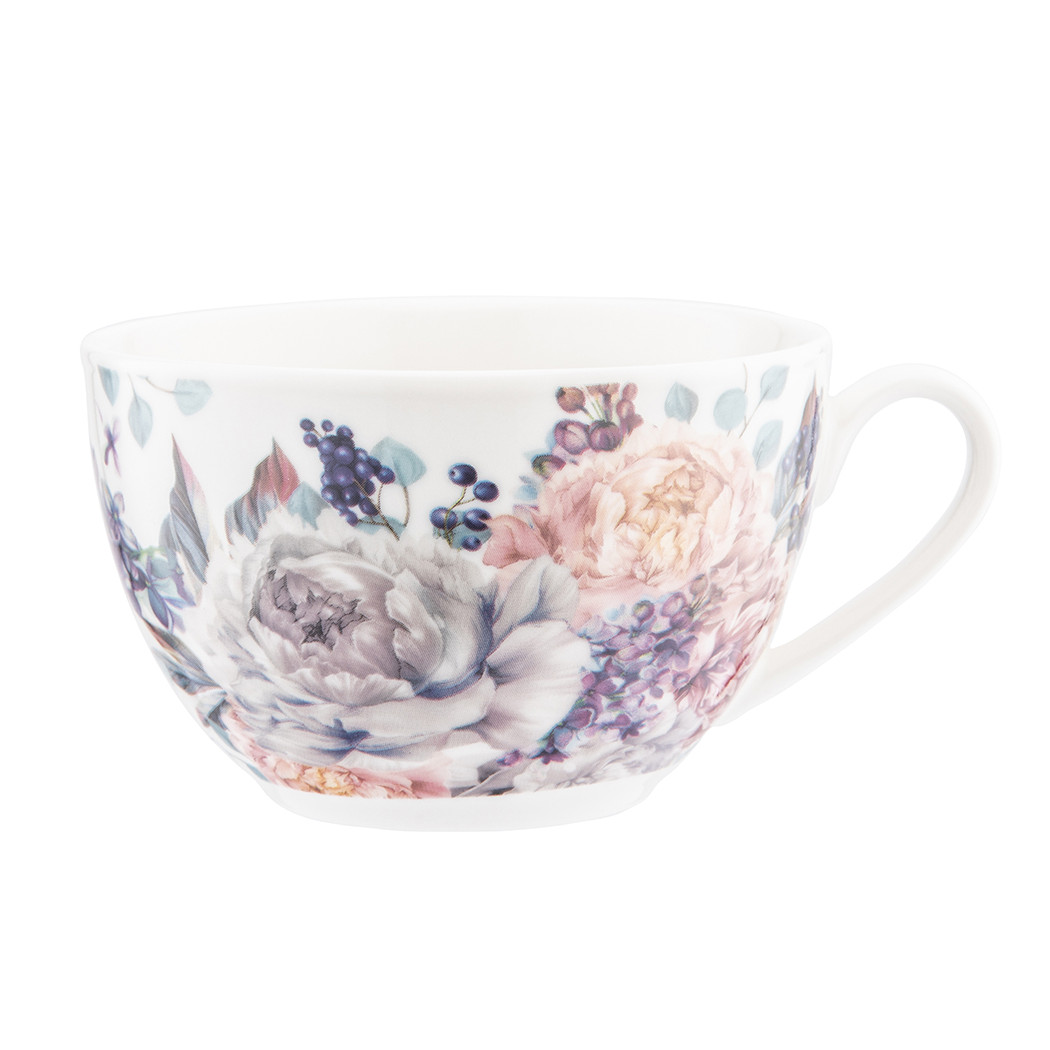 Liliowy Bez - Filiżanka 260 ml ze Spodkiem 15 cm - Altom Design