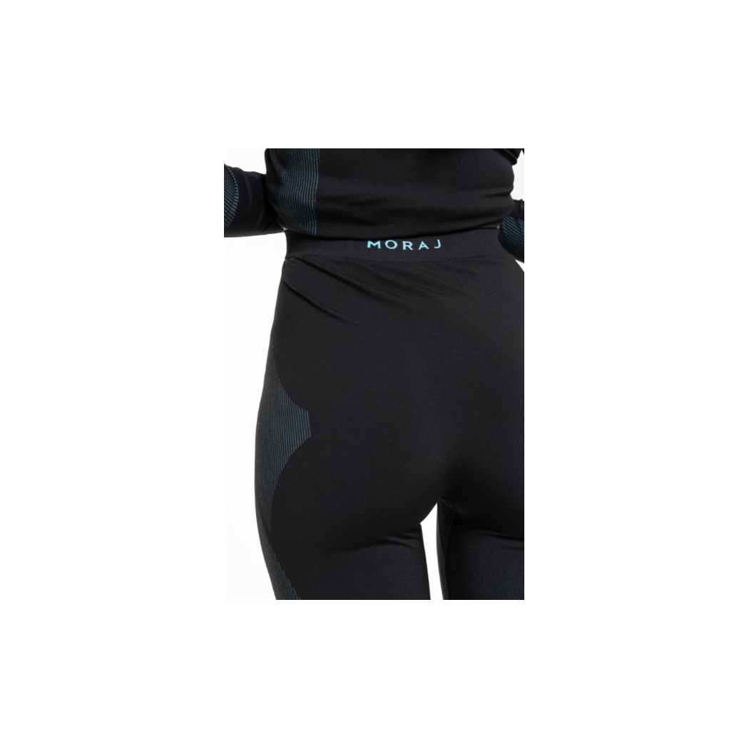 Damski Komplet Bielizny Termoaktywnej - Rozmiar S - Kolor Czarno/Miętowy - MORAJ