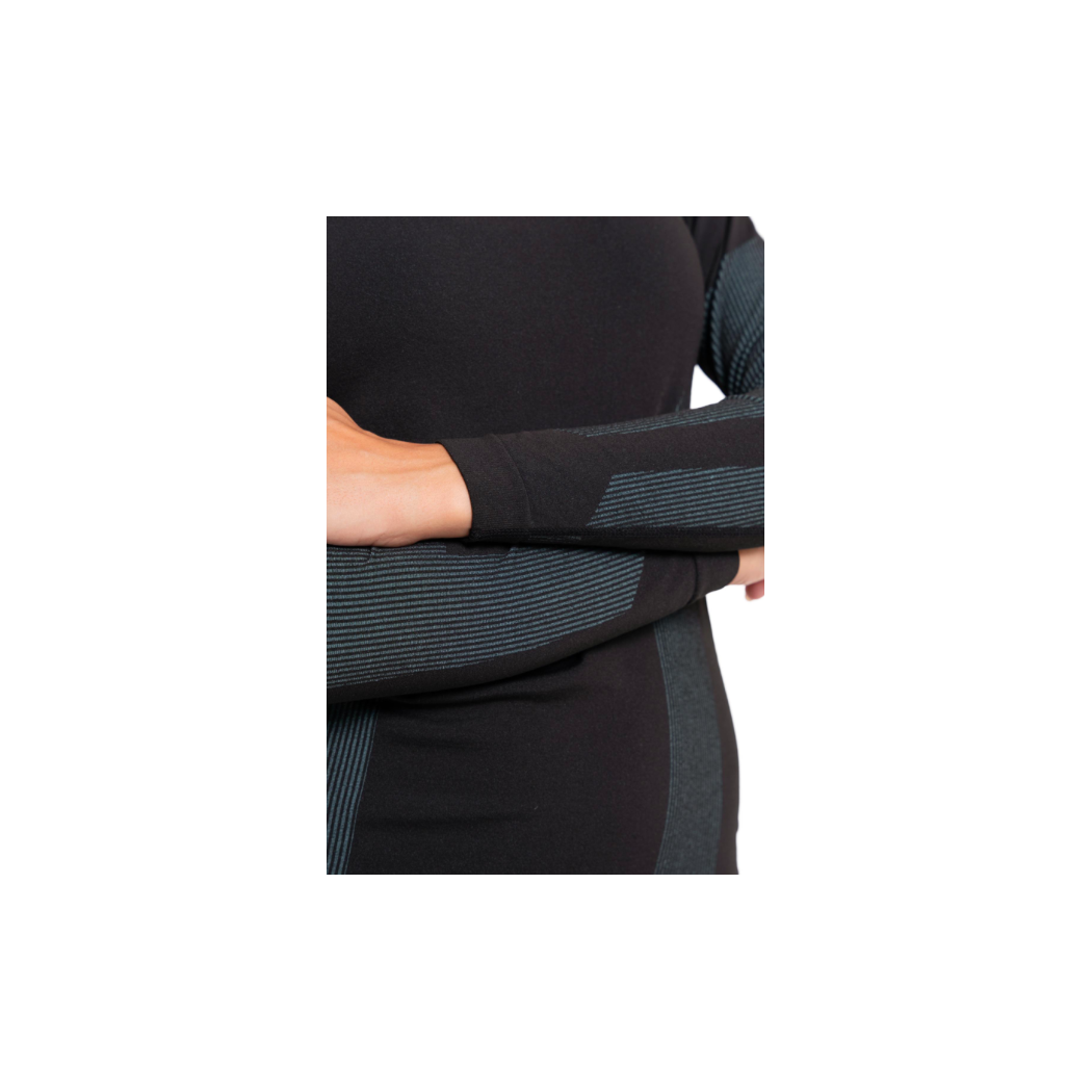 Damski Komplet Bielizny Termoaktywnej - Rozmiar S - Kolor Czarno/Miętowy - MORAJ