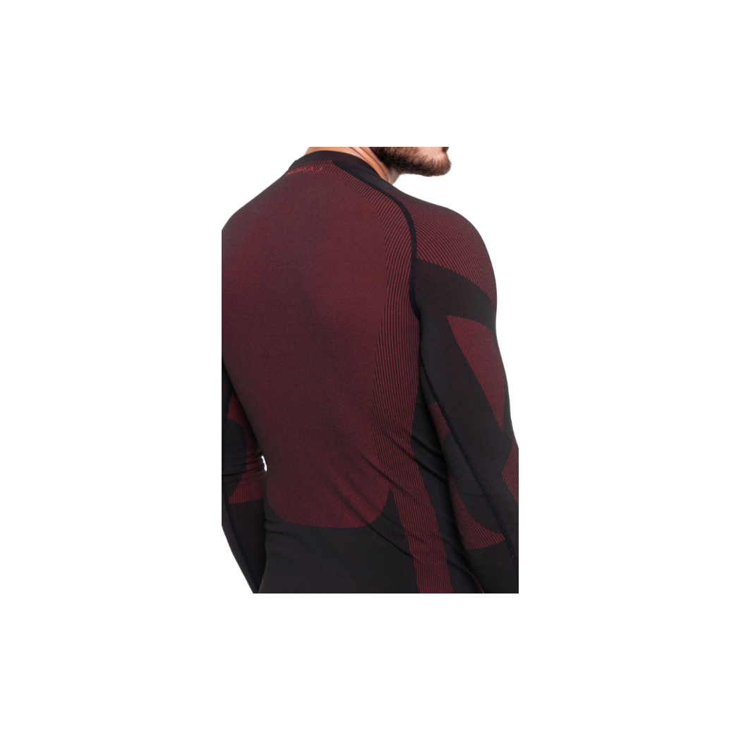 Męski Komplet Bielizny Termoaktywnej - Rozmiar L - Kolor Czarno/Czerwony - MORAJ