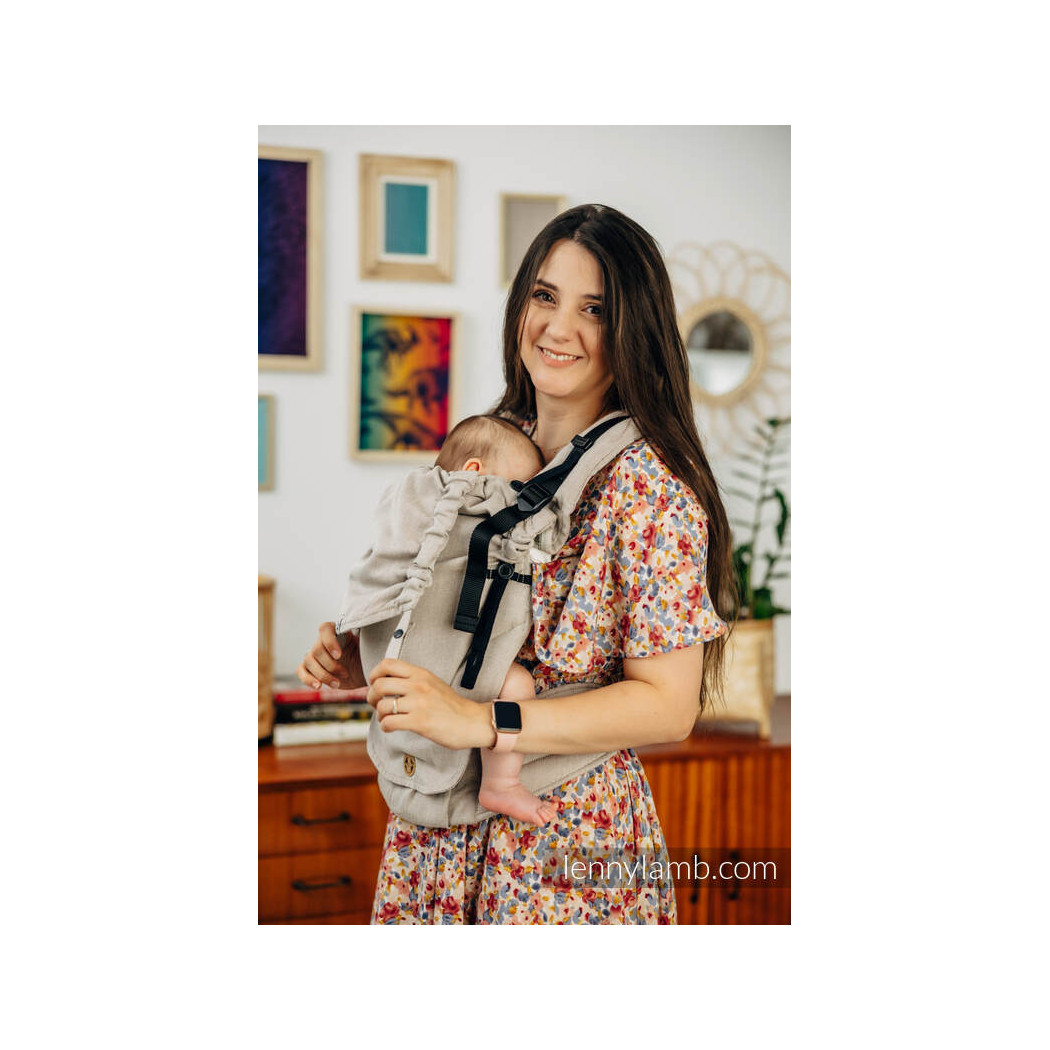 PEANUT BUTTER - Nosidełko LennyUpGrade z Tkaniny Skośno-Krzyżowej - 100% Bawełna - Standard - LennyLamb