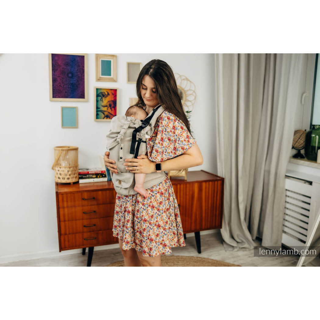 PEANUT BUTTER - Nosidełko LennyUpGrade z Tkaniny Skośno-Krzyżowej - 100% Bawełna - Standard - LennyLamb