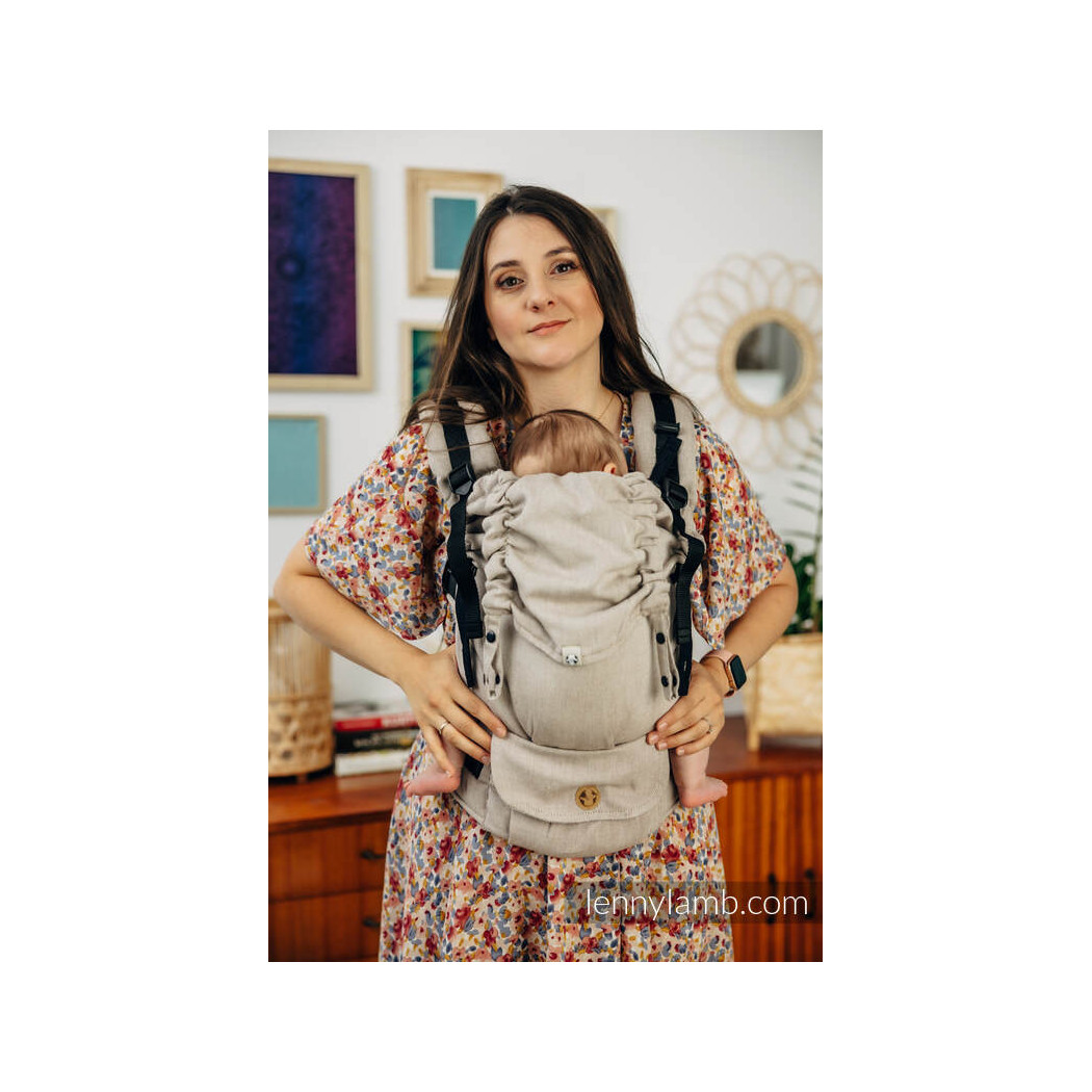 PEANUT BUTTER - Nosidełko LennyUpGrade z Tkaniny Skośno-Krzyżowej - 100% Bawełna - Standard - LennyLamb