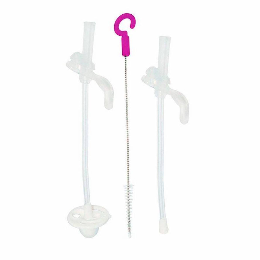 Słomki Zapasowe i Szczoteczka do bidonu 2 szt. wymienne - B.BOX