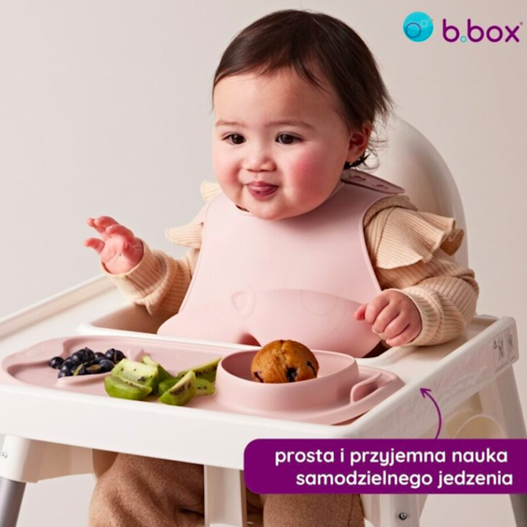 Zwijana Mata BLW - Nauka Samodzielnego Jedzenia - Kolor Niebieski - B.BOX ROLL