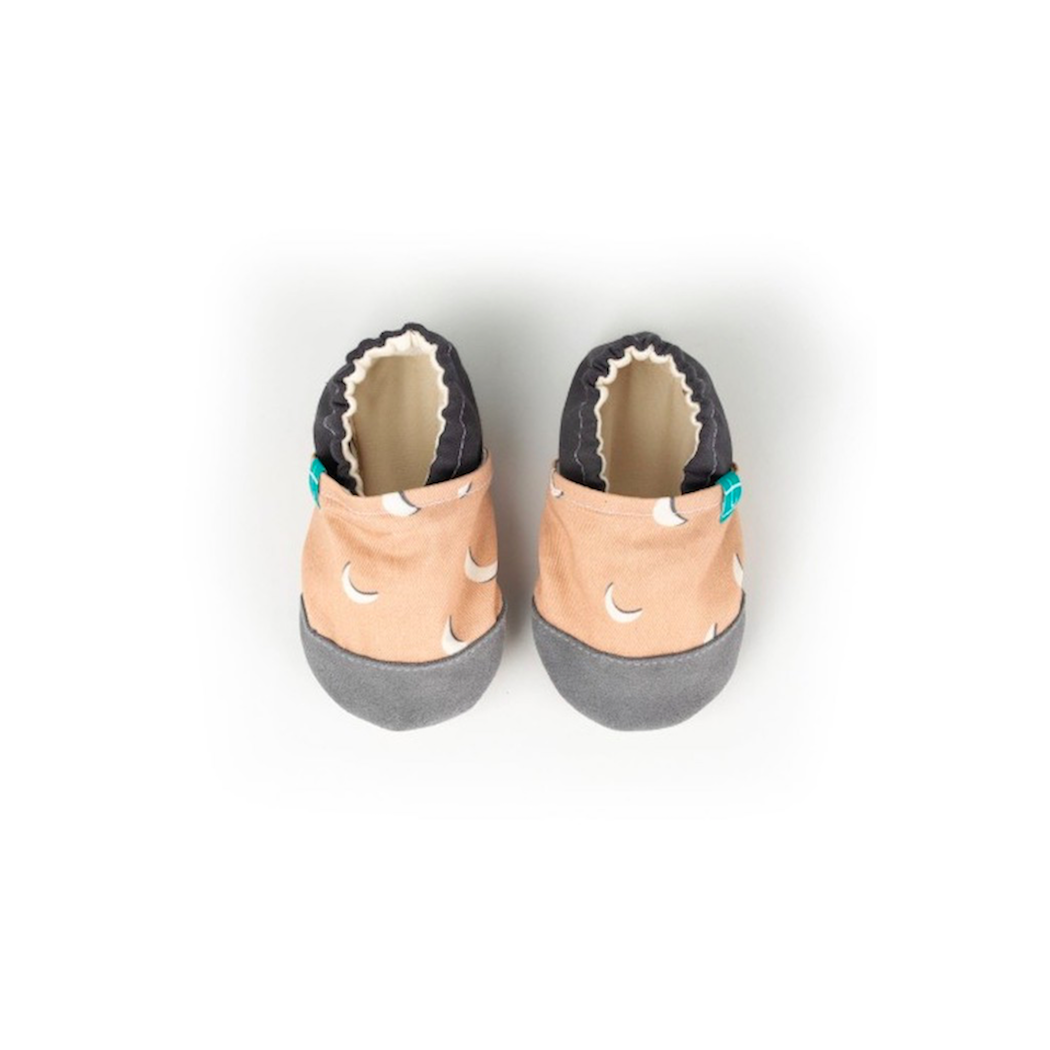 Grey Moon - rozmiar 9-12 miesięcy - Papcie Titot - SKÓRZANA PODESZWA