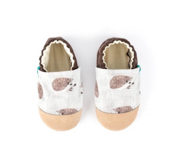 Coconut Hedgehoge - rozmiar 18-24 miesięcy - Papcie Titot - SKÓRZANA PODESZWA