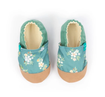 Picnic Flowers Onyx - rozmiar 2-3 lata 24/25 15 cm - Papcie Titot - SKÓRZANA PODESZWA