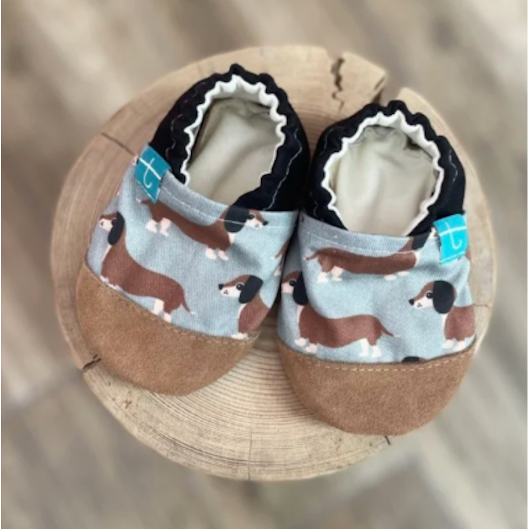 Hot-Doggy ze skórką - rozmiar 3-9 miesięcy 17 12 cm - Papcie Titot - SKÓRZANA PODESZWA