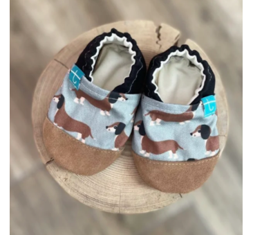 Hot-Doggy ze skórką - rozmiar 2-3 lata 24/25 15 cm - Papcie Titot - SKÓRZANA PODESZWA