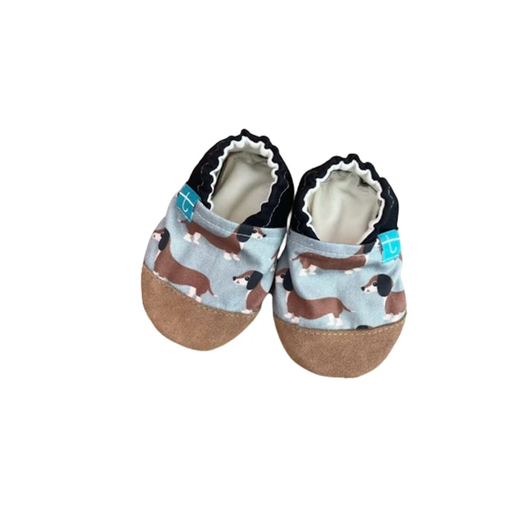 Hot-Doggy ze skórką - rozmiar 4-5 lat 27 17,5 cm - Papcie Titot - SKÓRZANA PODESZWA