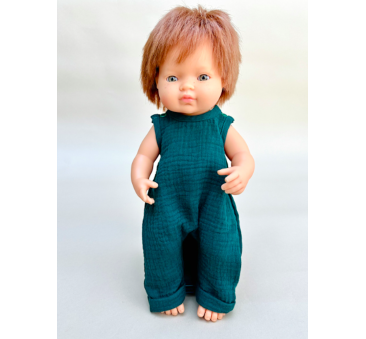 Botanical Green 38 - Spodenki Muślinowe dla Lalki - Rozmiar 38 - Ubranko Dla Lalek - Miniland - LILLITOY