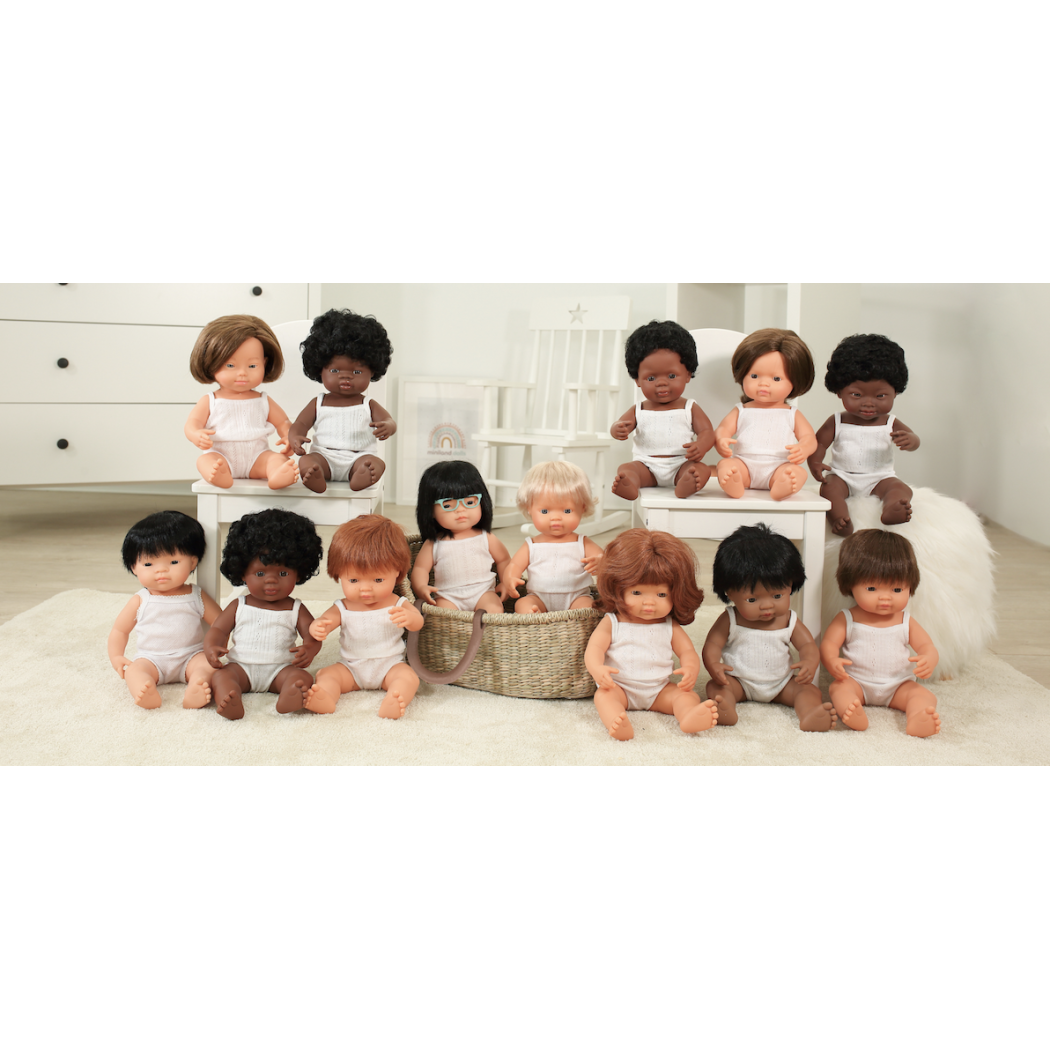 Botanical Green 38 - Spodenki Muślinowe dla Lalki - Rozmiar 38 - Ubranko Dla Lalek - Miniland - LILLITOY