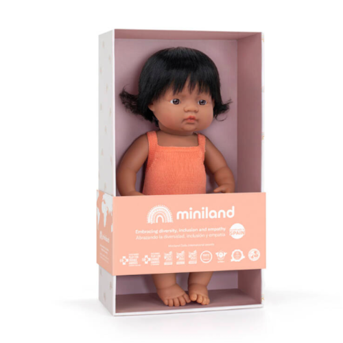 Hiszpanka w Ozdobnym Pudełku 38 cm - Lalka Dziewczynka - Colourful Edition - Miniland Doll - Miniland