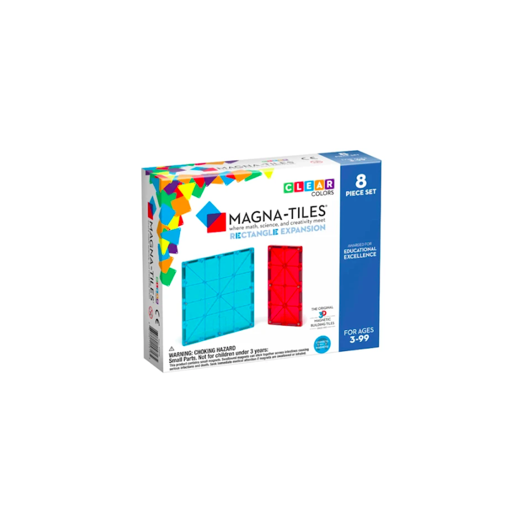 Rectangles - Prostokąty Zestaw do Rozbudowy - Klocki Magnetyczne 8 elementów - Magna-Tiles