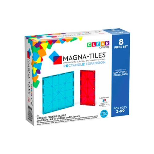 Rectangles - Prostokąty Zestaw do Rozbudowy - Klocki Magnetyczne 8 elementów - Magna-Tiles