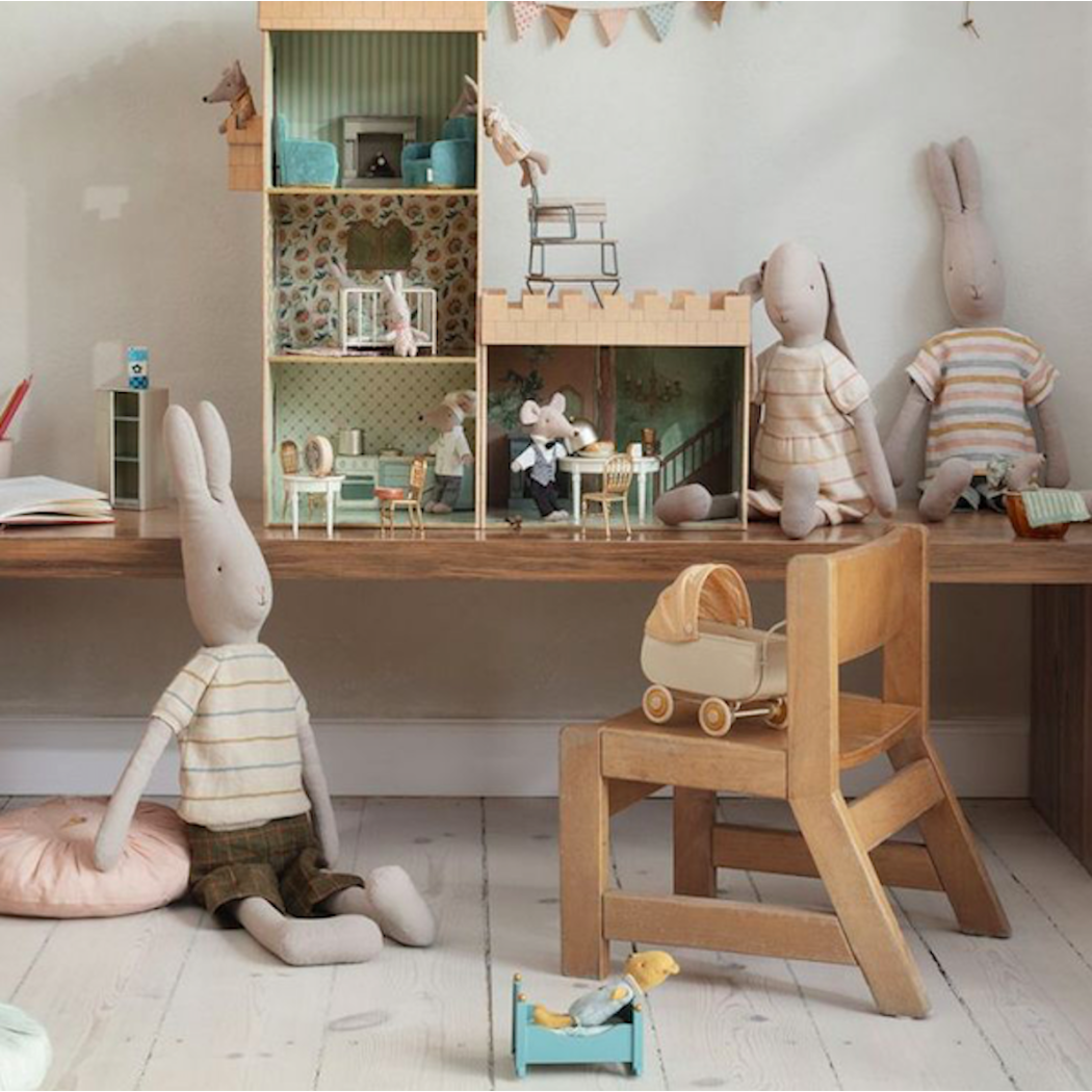 Króliczek w Koszulce w Paski i Spodenkach - Rabbit size 3 - Classic - Knitted Shirt And Shorts - Maileg