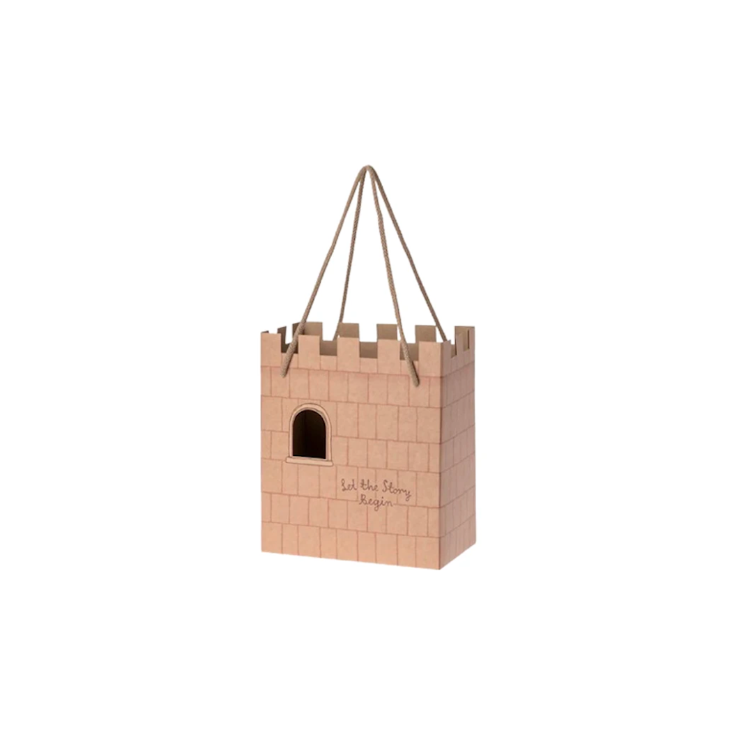 Różowa Torebka Kartonowa - Castle Rose - Paper Bag - Maileg