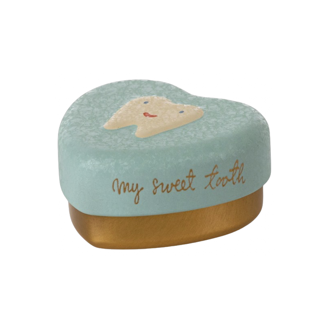Serce Pudełko na Zęby Mleczaki - Miętowe Serduszko - Tooth Box Mint - Maileg
