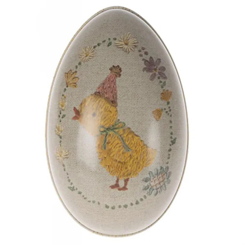 Metalowe Jajko z Kurczaczkiem - Ozdoba Wielkanocna - Easter Egg Small - Maileg